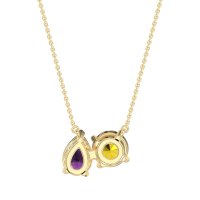 Round and Pear Toi et Moi Necklace