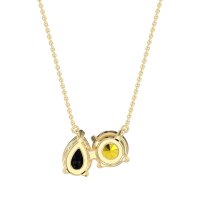 Round and Pear Toi et Moi Necklace