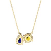 Round and Pear Toi et Moi Necklace
