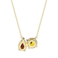 Round and Pear Toi et Moi Necklace