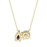 Round and Pear Toi et Moi Necklace