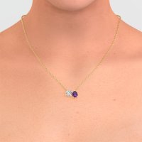 Round and Pear Toi et Moi Necklace