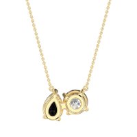 Round and Pear Toi et Moi Necklace