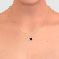 Round and Pear Toi et Moi Necklace