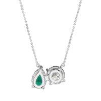 Round and Pear Toi et Moi Necklace