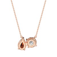 Round and Pear Toi et Moi Necklace