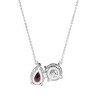 Round and Pear Toi et Moi Necklace