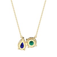 Round and Pear Toi et Moi Necklace