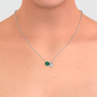 Round and Pear Toi et Moi Necklace