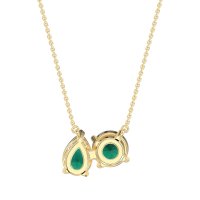 Round and Pear Toi et Moi Necklace