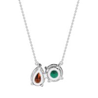 Round and Pear Toi et Moi Necklace