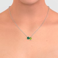 Round and Pear Toi et Moi Necklace