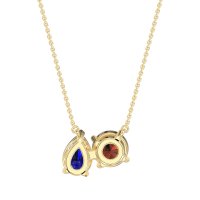 Round and Pear Toi et Moi Necklace