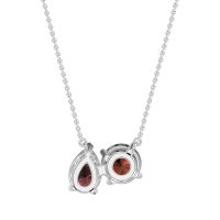 Round and Pear Toi et Moi Necklace