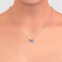 Round and Pear Toi et Moi Necklace
