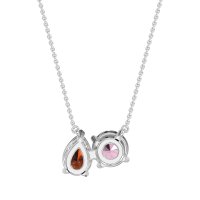 Round and Pear Toi et Moi Necklace