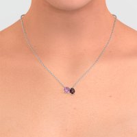 Round and Pear Toi et Moi Necklace