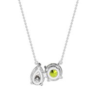 Round and Pear Toi et Moi Necklace
