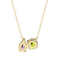 Round and Pear Toi et Moi Necklace