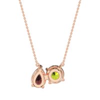 Round and Pear Toi et Moi Necklace