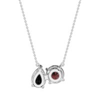 Round and Pear Toi et Moi Necklace