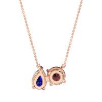 Round and Pear Toi et Moi Necklace