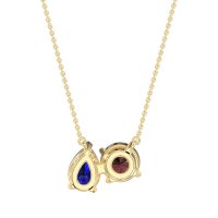 Round and Pear Toi et Moi Necklace