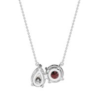 Round and Pear Toi et Moi Necklace