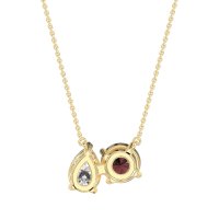 Round and Pear Toi et Moi Necklace
