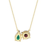 Round and Pear Toi et Moi Necklace
