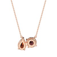 Round and Pear Toi et Moi Necklace
