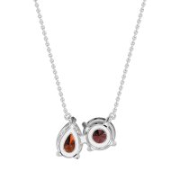 Round and Pear Toi et Moi Necklace