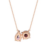 Round and Pear Toi et Moi Necklace