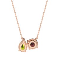 Round and Pear Toi et Moi Necklace