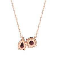 Round and Pear Toi et Moi Necklace