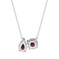 Round and Pear Toi et Moi Necklace