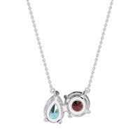 Round and Pear Toi et Moi Necklace