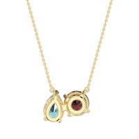 Round and Pear Toi et Moi Necklace