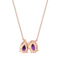 Oval and Pear Toi et Moi Necklace
