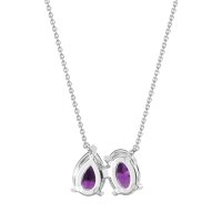 Oval and Pear Toi et Moi Necklace