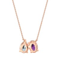 Oval and Pear Toi et Moi Necklace