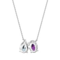 Oval and Pear Toi et Moi Necklace