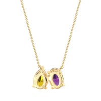 Oval and Pear Toi et Moi Necklace