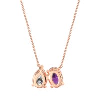 Oval and Pear Toi et Moi Necklace