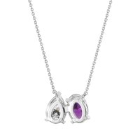 Oval and Pear Toi et Moi Necklace