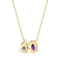 Oval and Pear Toi et Moi Necklace