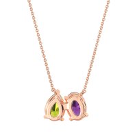 Oval and Pear Toi et Moi Necklace