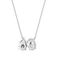 Oval and Pear Toi et Moi Necklace