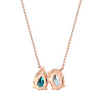 Oval and Pear Toi et Moi Necklace