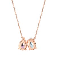 Oval and Pear Toi et Moi Necklace